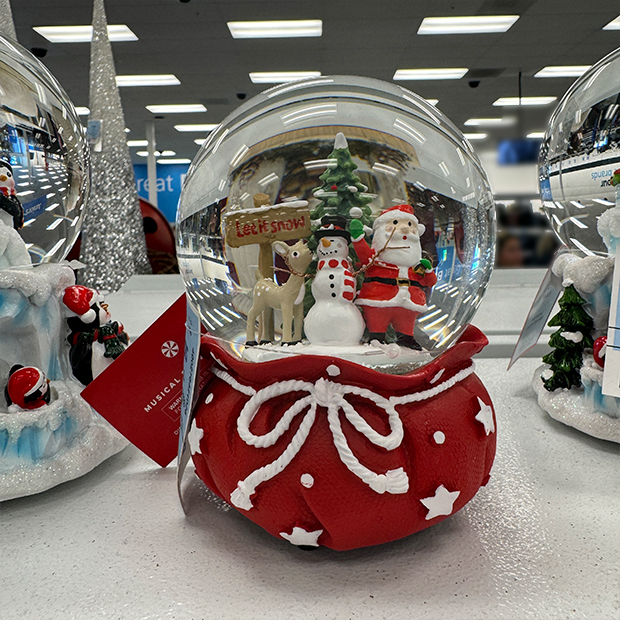 Musical snowglobe with santa and snowman from a ross store