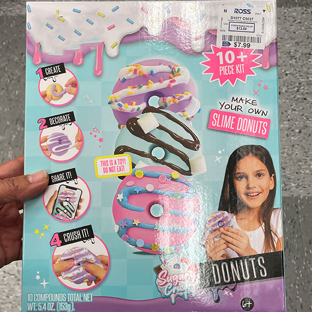 Slime donut craft kit found at Ross.