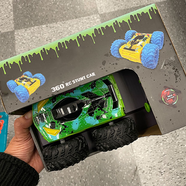 RC stunt car found at Ross.