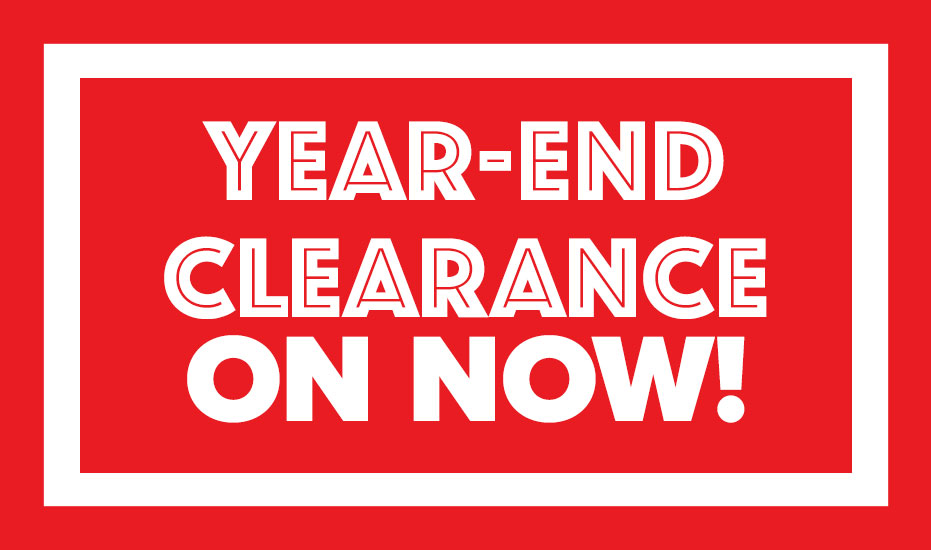 Year-end clearance is on now