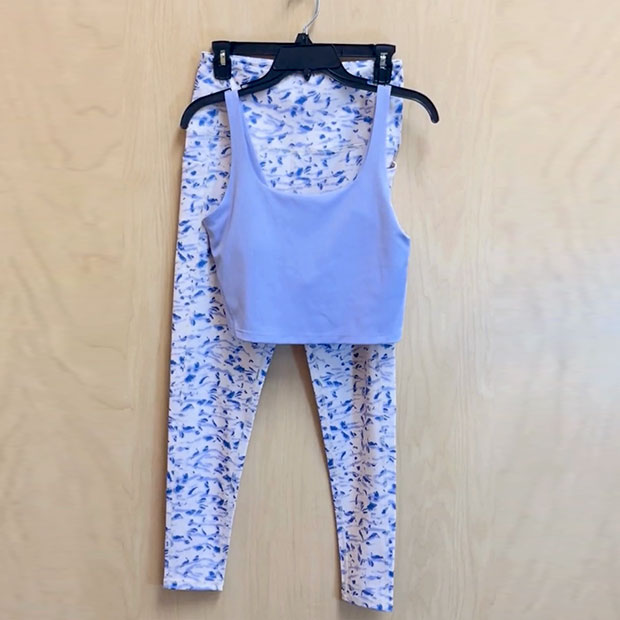 Lilac printed active wear set found in a Ross Store