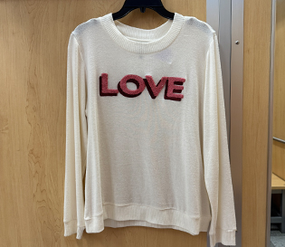 Cream LOVE Sweater Found in Ross Store