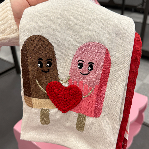 Popsicle Heart Valentine’s Kitchen Towel Found in Ross Store