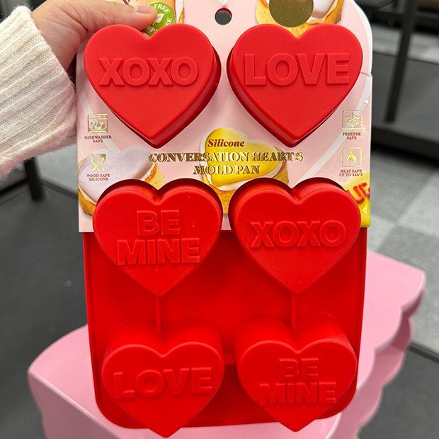 Conversation Hearts Silicone Mold Pans Found in Ross Store