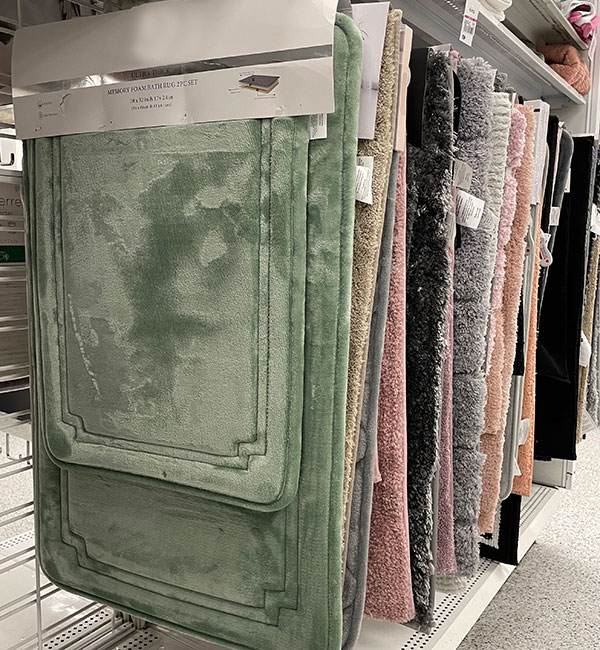 Assortment of bath rug sets found at Ross.