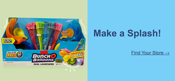 Colorful water balloon dual launcher. 