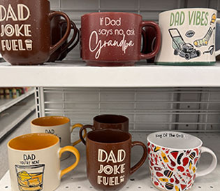 Assortment of mugs found in store at Ross. 