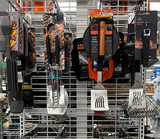 Assortment of BBQ tools found in store at Ross. 