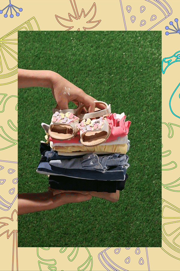 Various boys and girls curated kids summer outfits.  
