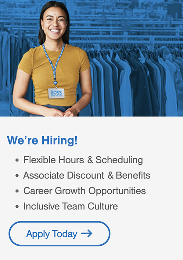 We're hiring! Work where you love to shop!