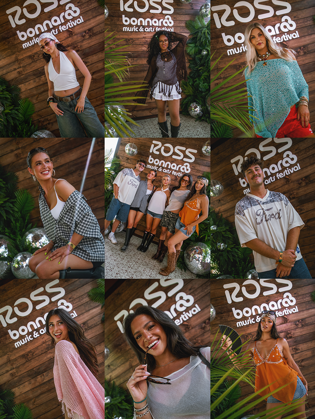 Collage of influencers at Ross Cabana.