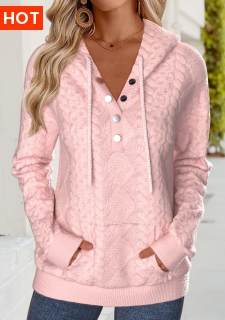 ROTITA Tummy Coverage Pink Long Sleeve Hoodie
