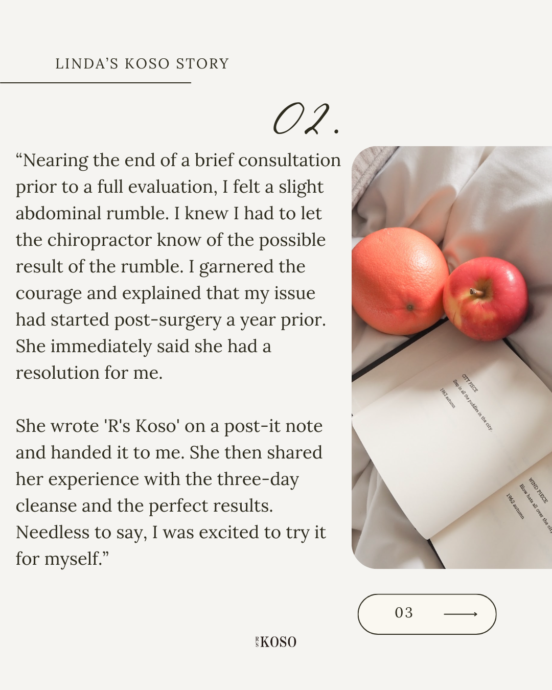 Linda's KOSO Story
