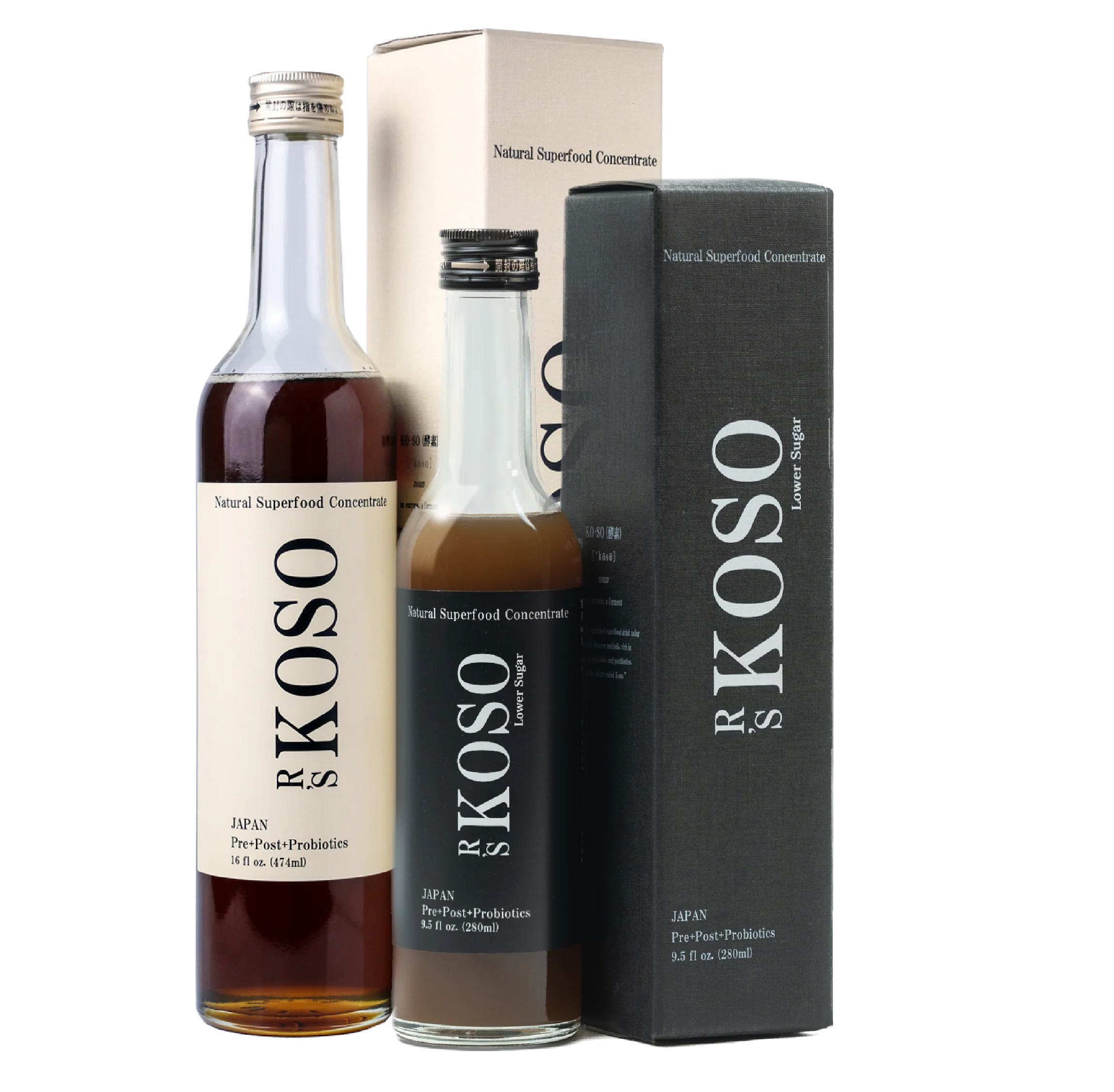 Image of R's KOSO mix of - Japanese Postbiotic Drink (474ml / 16oz) and Lower Sugar (280ml / 9.5oz) - 1 each 30.00% Off Auto renew