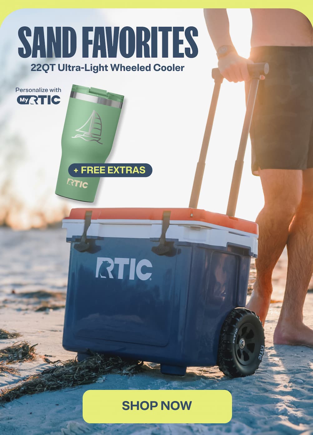 22QT Ultra-Light Wheeled Cooler in Patriot