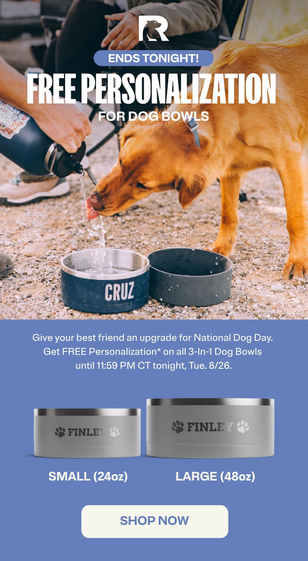 Free Personalization on Dog Bowls