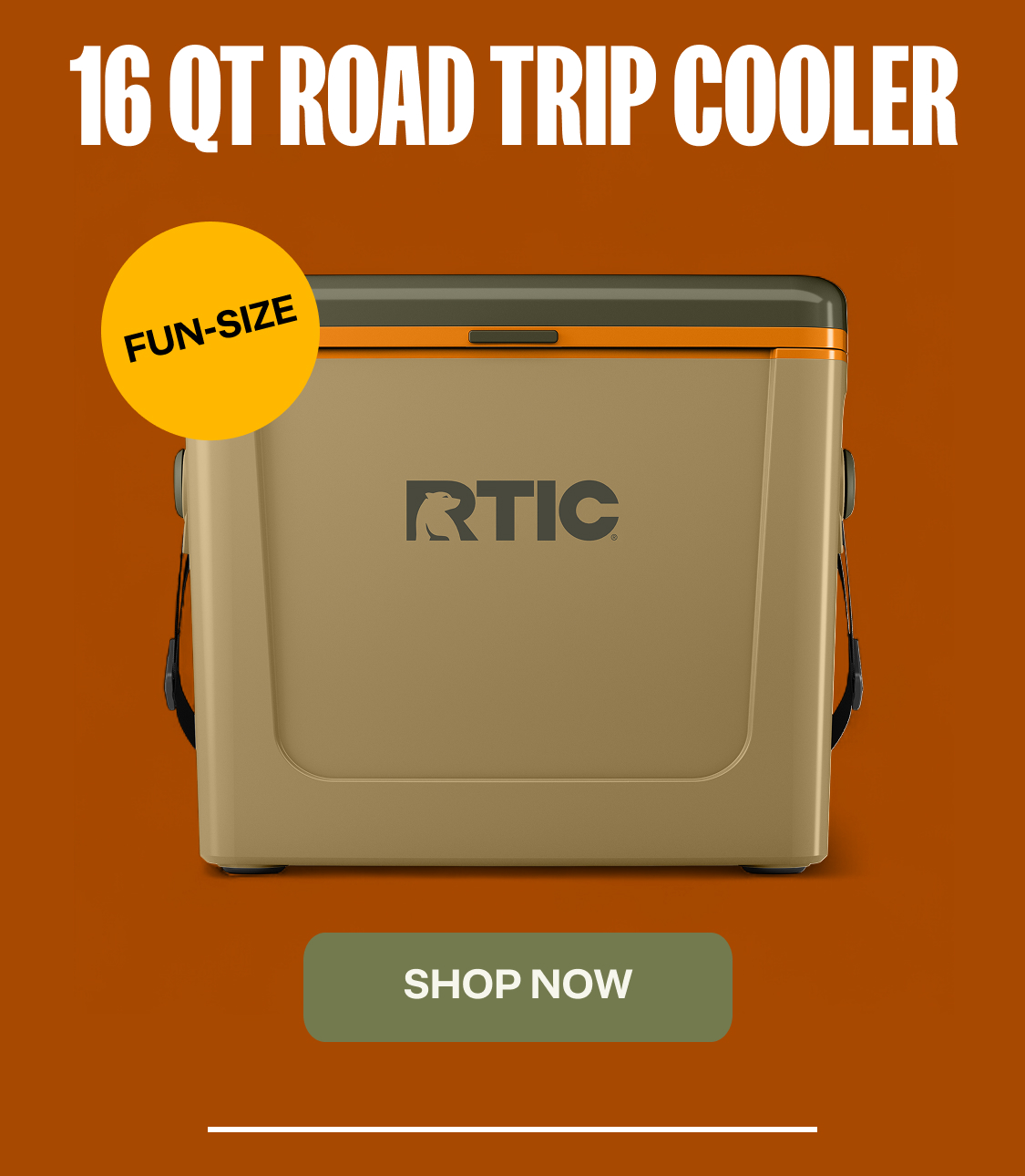 16 QT Road Trip Cooler. Shop Now
