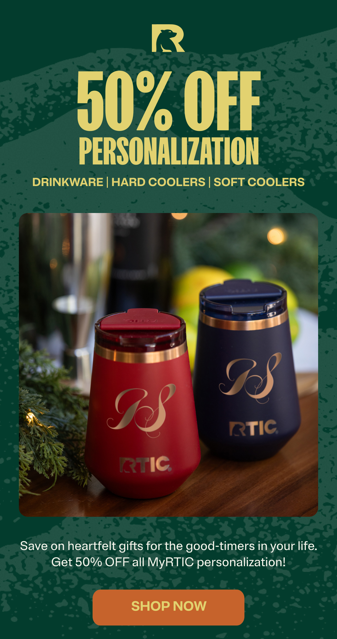 50% Off Personalization
