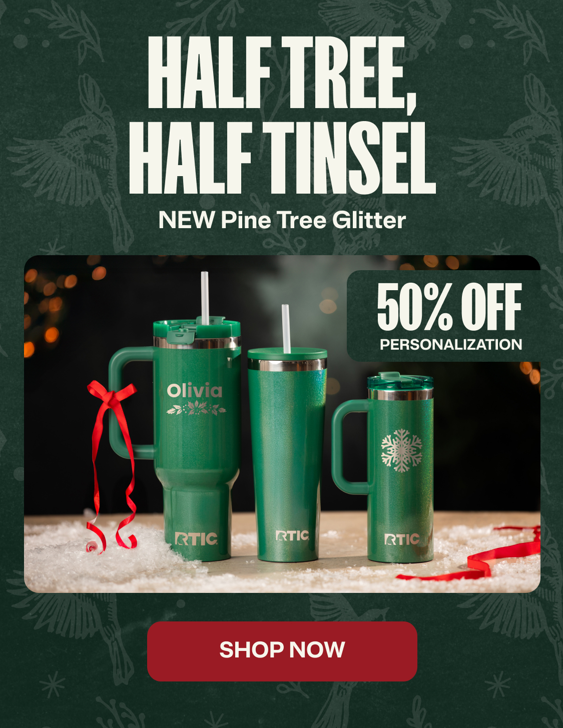 Half Tree, Half Tinsel | New Pine Tree Glitter