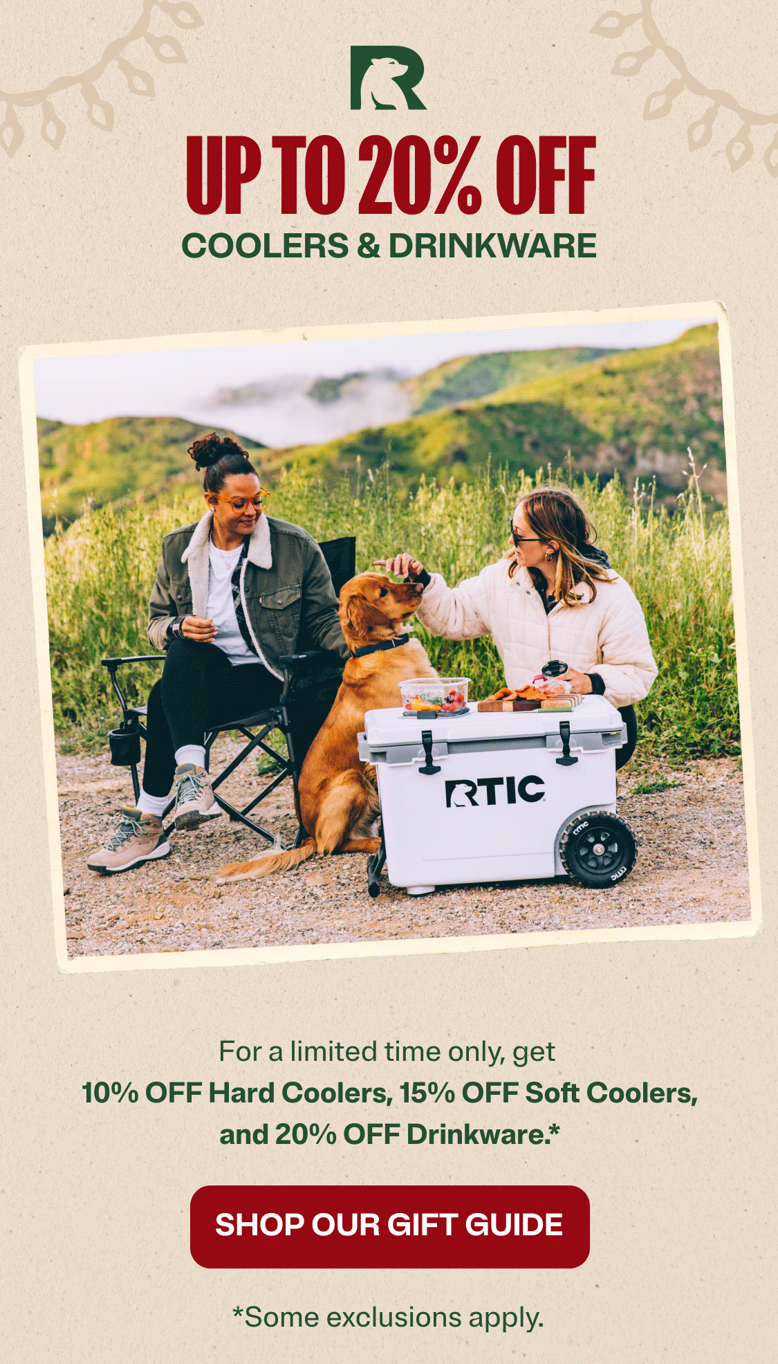 Up to 20% Off Coolers & Drinkware