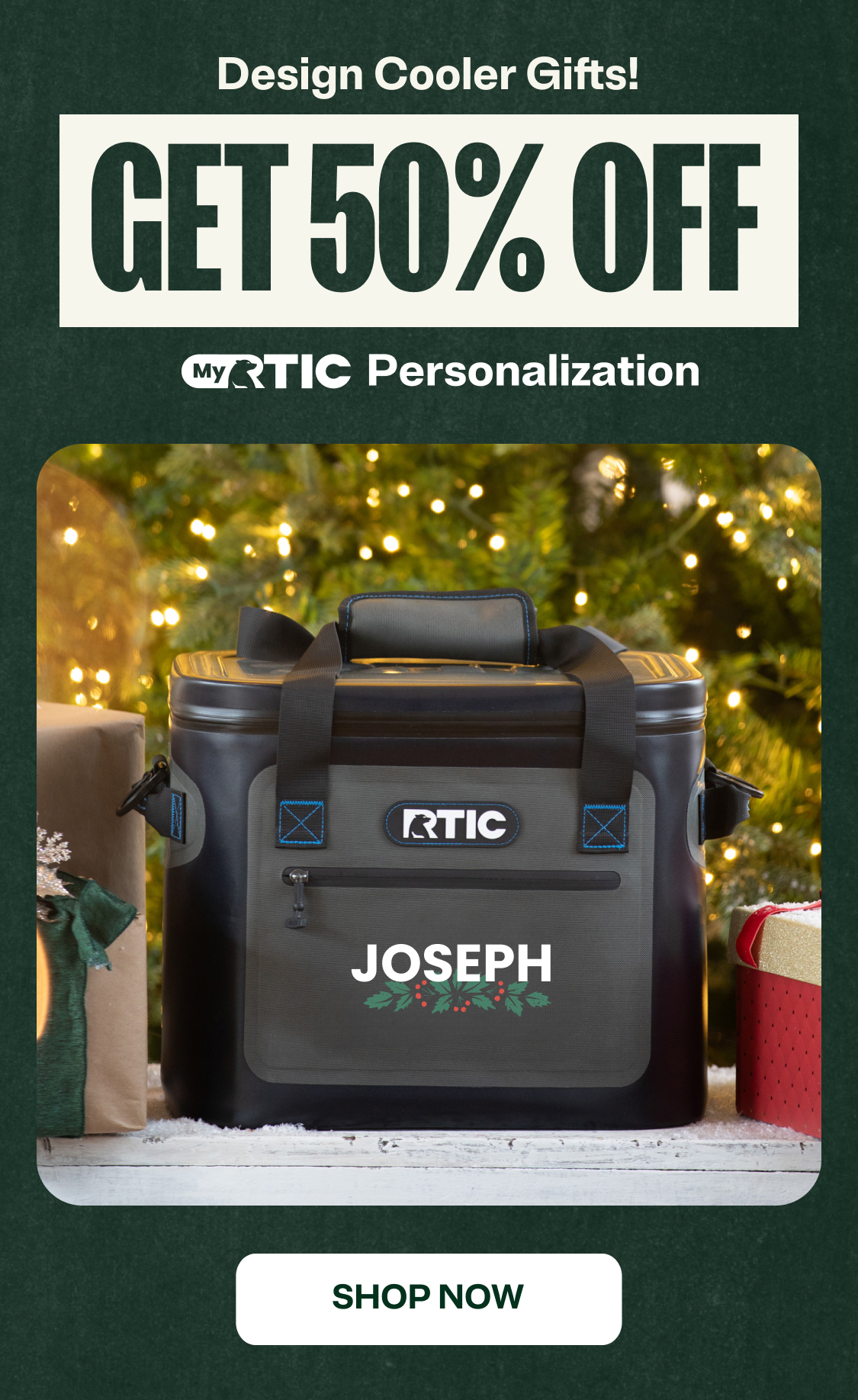 Get 50% Off Personalization