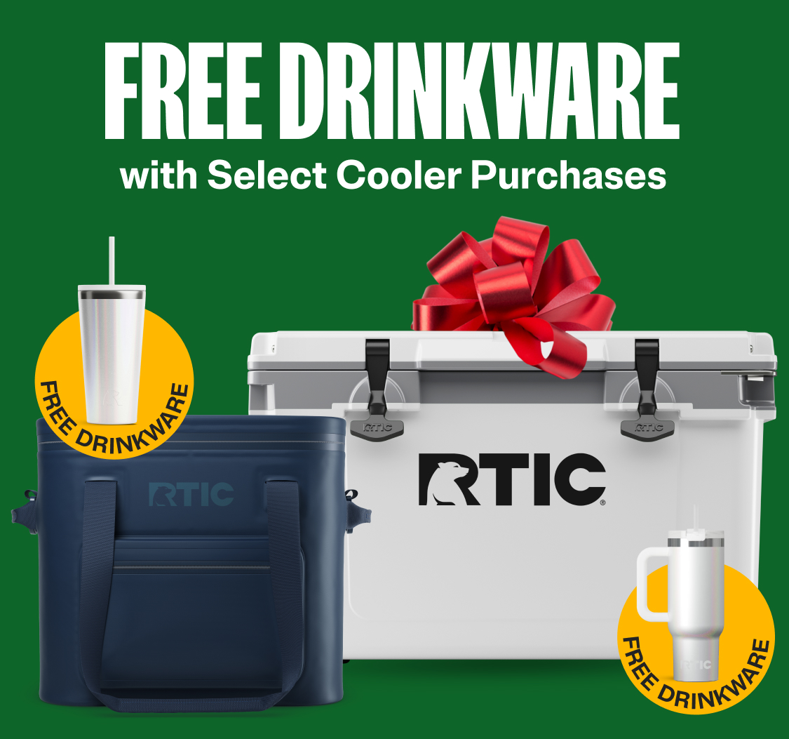 Free Drinkware with select cooler purchases