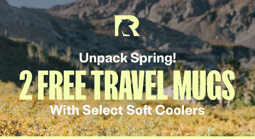2 Free travel mugs with select soft coolers