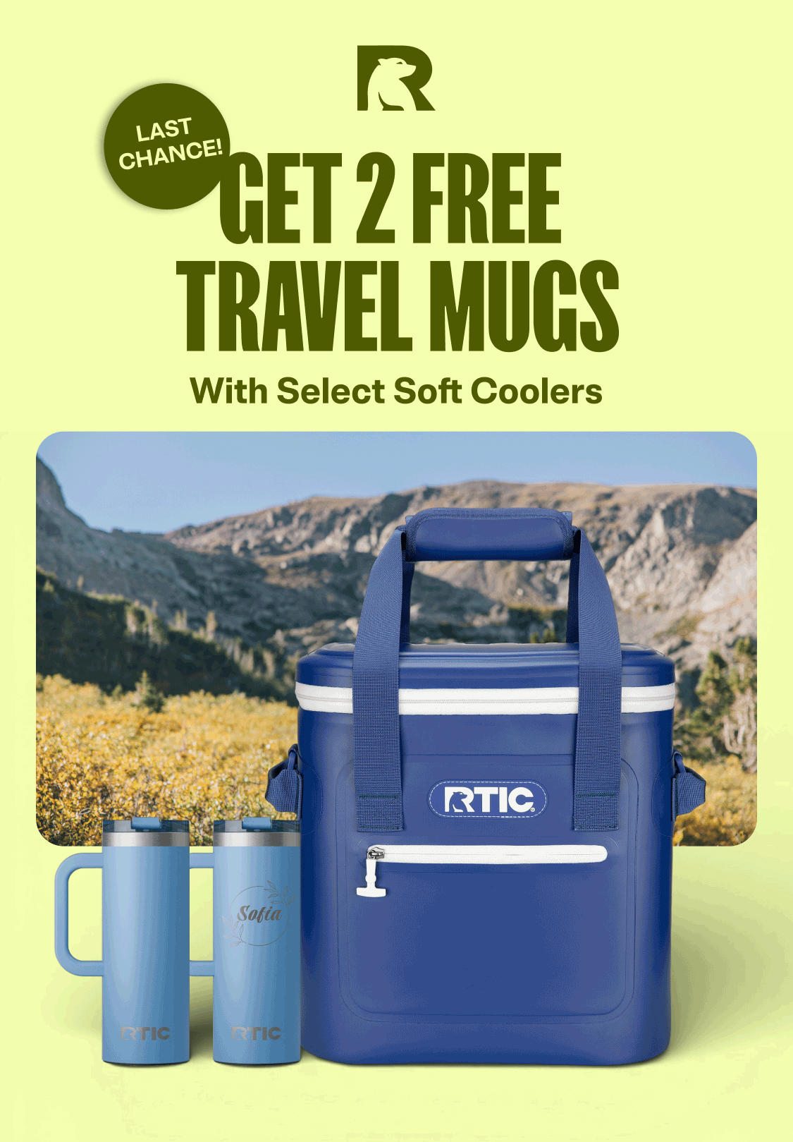 2 free travel mugs with select soft coolers ending soon - explore deals