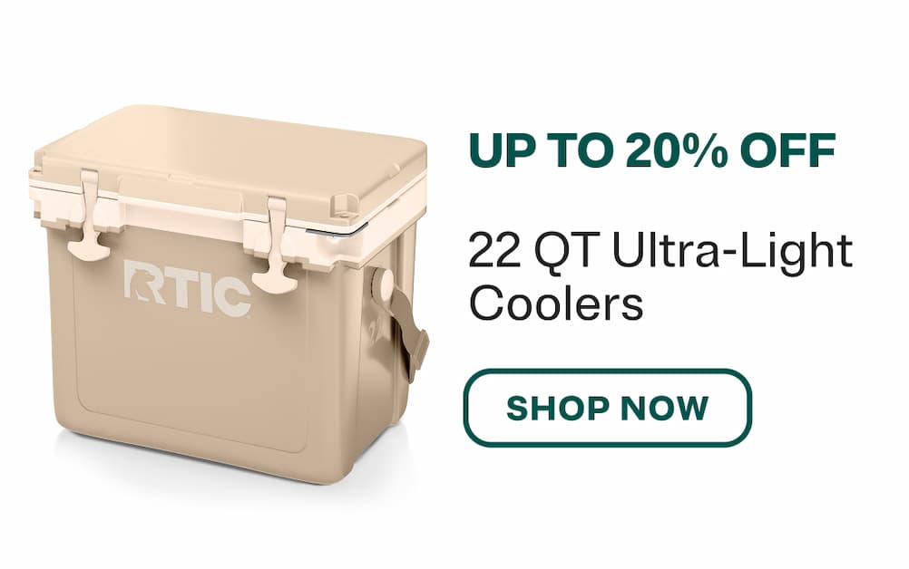 Up to 20% off - 22 QT Ultra-Light Coolers 