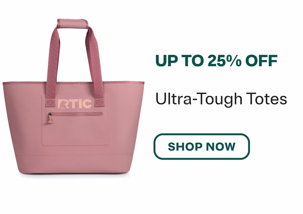 up to 25% off ultra-tough totes