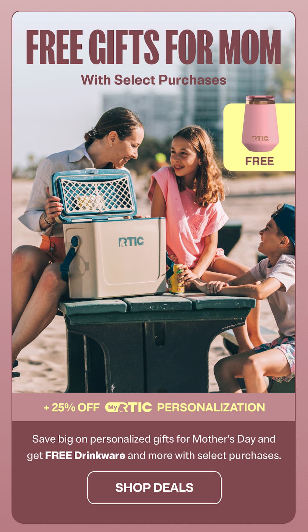 Free gifts for mom with select purchases + 25% off personalization