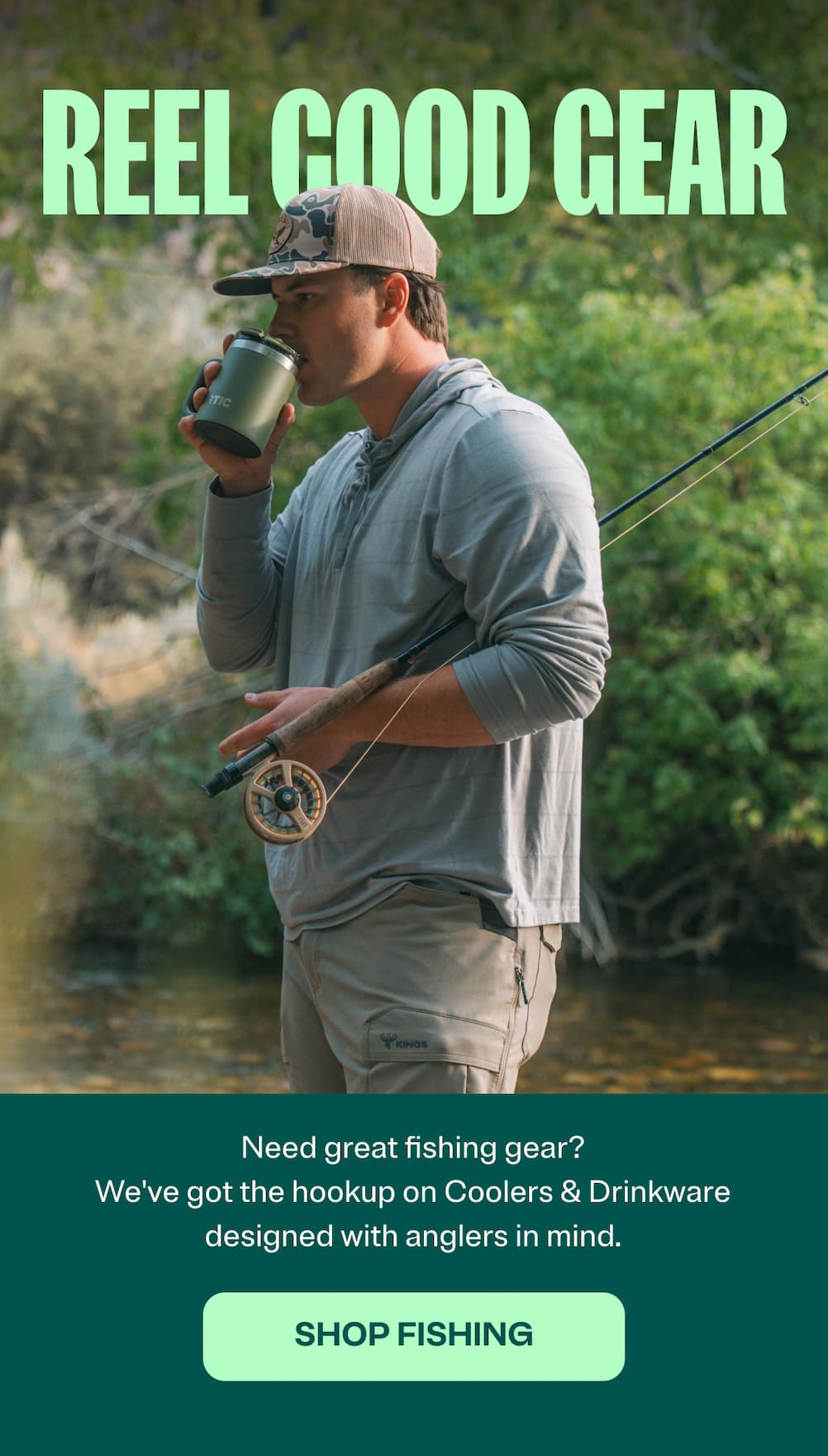 Need great fishing gear? We've got the hookup on coolers and drinkware.