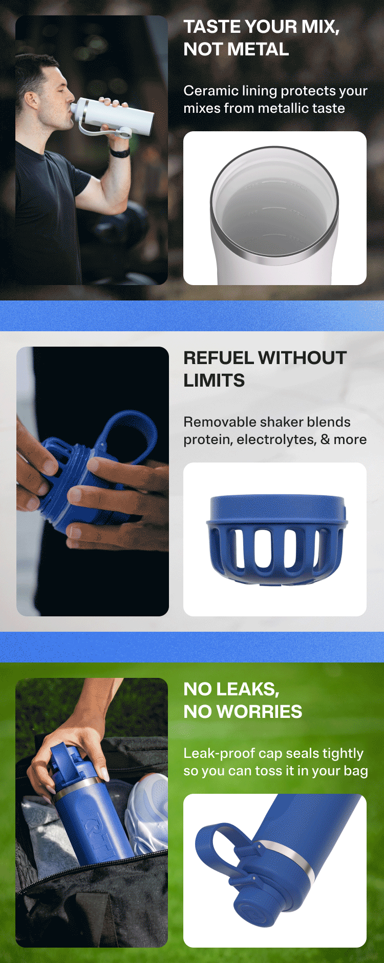 Taste your mix not metal. Refuel without limits, no leaks, no worries.