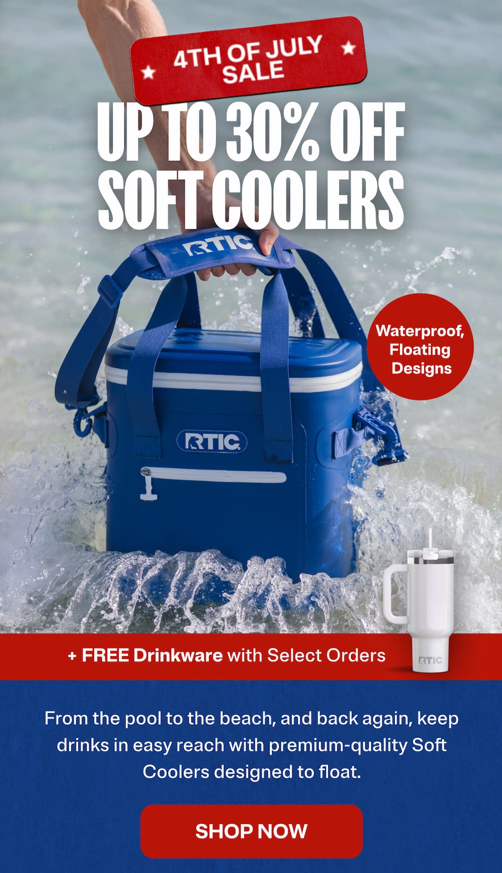 4th of July Sale - Up to 30% off soft coolers