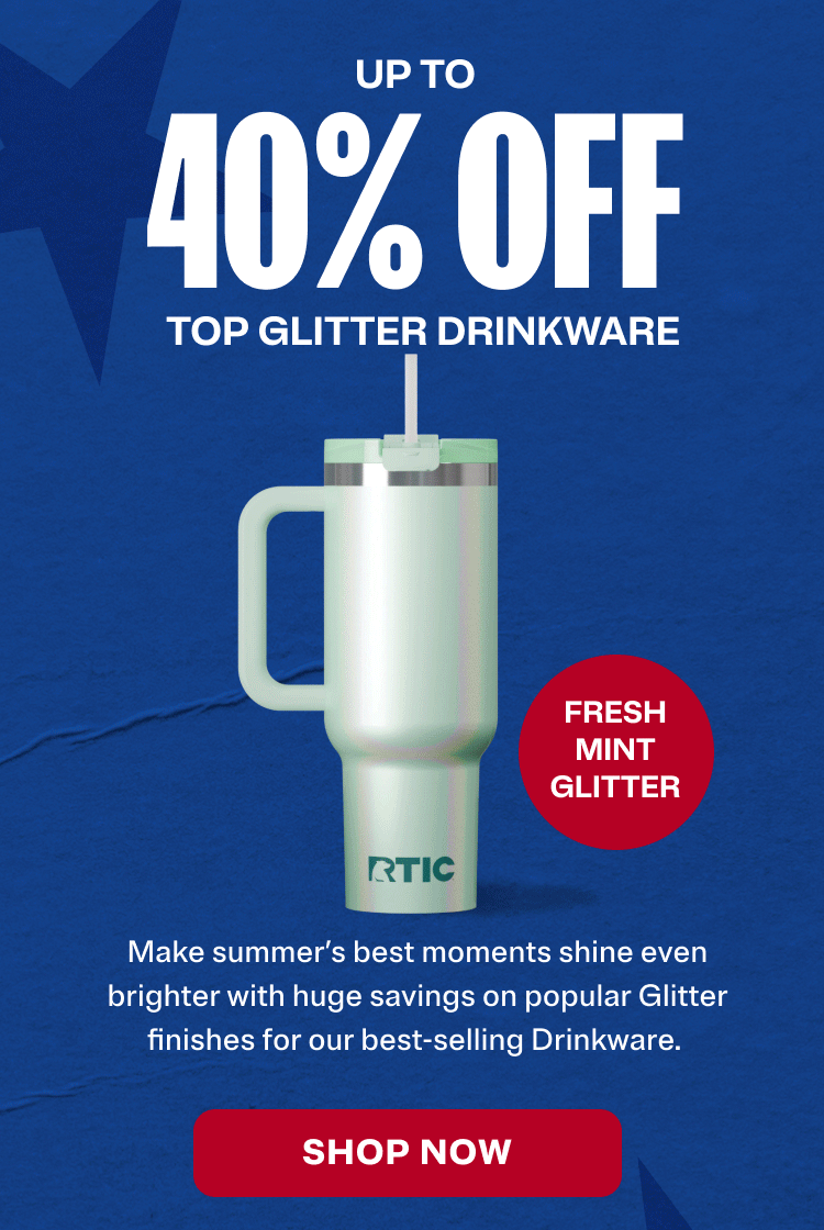 Up to 40% off top glitter drinkware