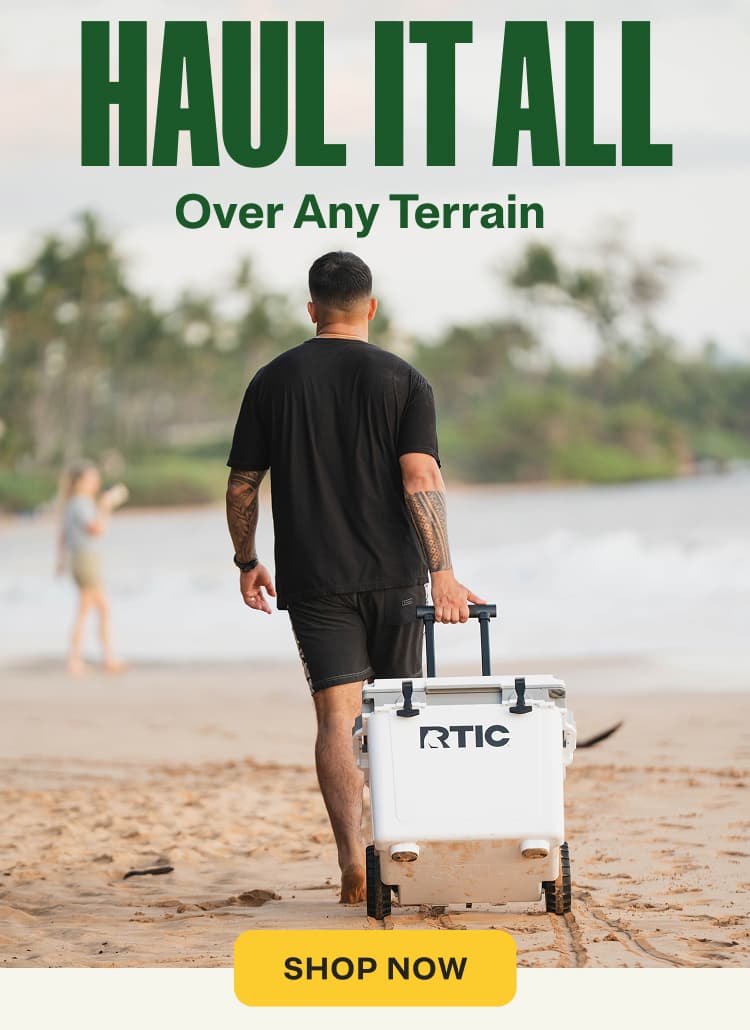 Haul it all over any terrain - NEW Wheeled 42 Cooler in White