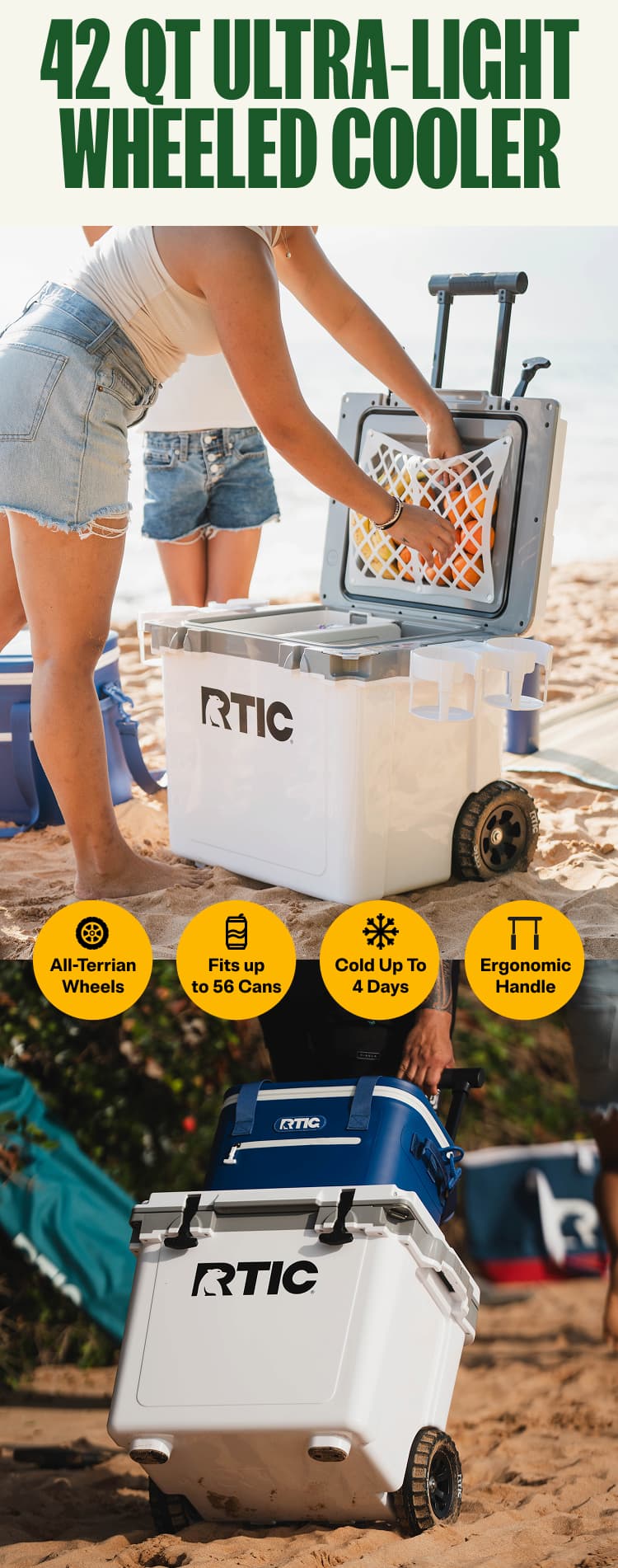 42 QT Ultra-light wheeled cooler