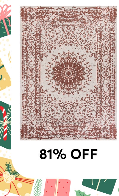10' x 14' Washable Traditional Indoor / Outdoor Rug