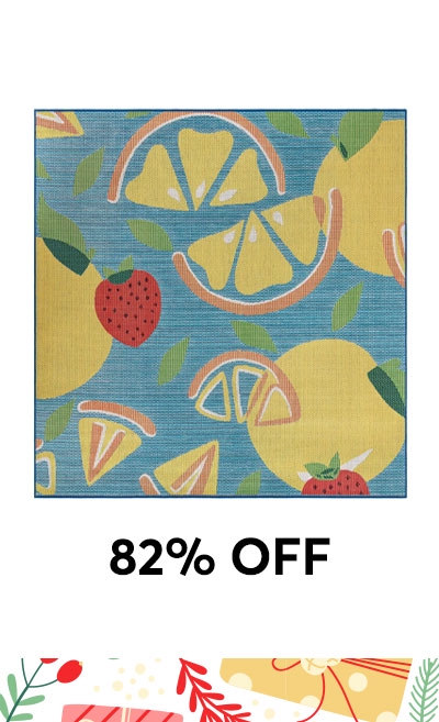 7' 10 x 7' 10 Washable Baja Indoor / Outdoor Square Rug
