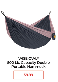 WISE OWL® 500 lb. Capacity Double Portable Hammock - $9.99