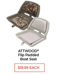 Attwood flip padded boat seats camouflage pattern and light gray - $19.99