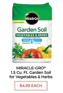 Miracle-Gro Garden Soil For Vegetables & Herbs - 1.5 Cubic Feet - $4.99 Each