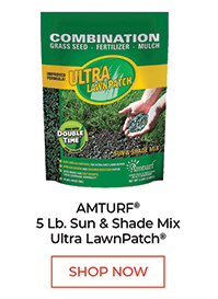 Amturf® 5 Lb. Sun & Shade Mix Ultra LawnPatch® - Combination Grass Seed + Fertilizer + Mulch - Double Time - Shop Now