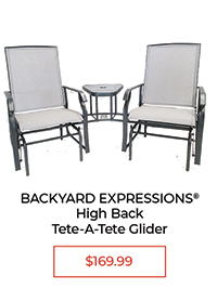 Backyard Expressions® High Back Tete-A-Tete Glider - $169.99
