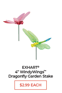 Exhart® 4” WindyWings™ Dragonfly Garden Stake - $2.99 Each