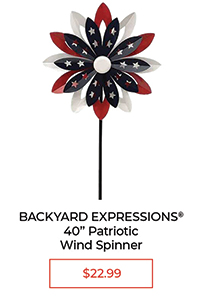 Backyard Expressions® 40” Patriotic Wind Spinner - $22.99