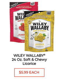 Wiley Wallaby Soft & Chewy Licorice - $5.99 Each