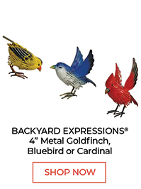 Backyard Expressions® 4" Metal Goldfinch, Bluebird Or Cardinal - Shop Now