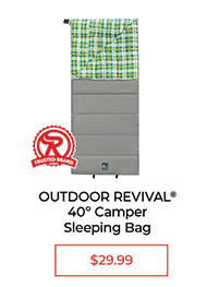 Outdoor Revival® 40° Camper Sleeping Bag - $29.99