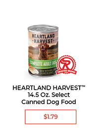Heartland Harvest™ Complete Adult Dog Food, 14.5 oz. Select Canned Dog Food, Beef in Savory Gravy Dinner & Vegetables -$1.79, Trusted Brand